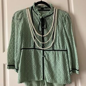 Marc Jacobs Green Lace Top